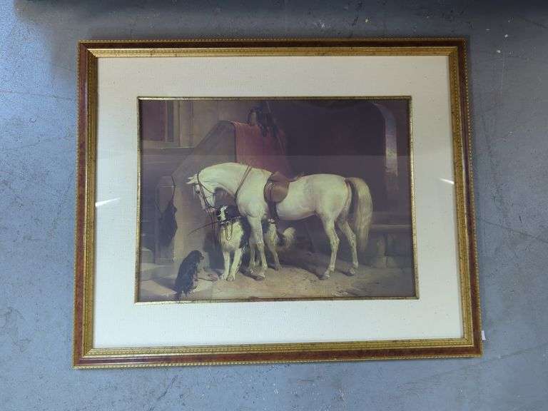 Framed Print of Sir Edwin Landseer's "Prince George's Favorites"
