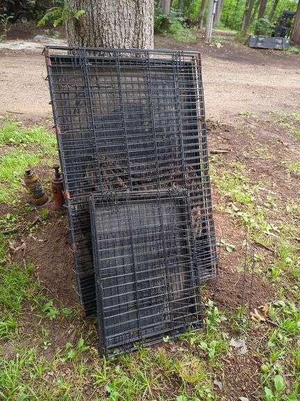 Wire Dog Cages, Qty 2