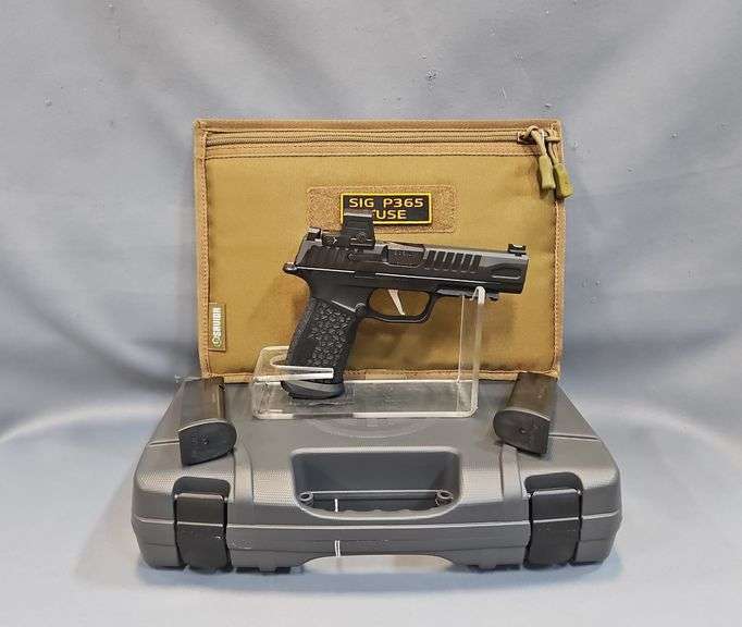 Sig Sauer P365 Fuse 9 mm  Pistol SN# 66G591988, Holosun EPS Carry Optical Sight, 5 Total Mags (2 Are Extended), Paperwork, 2 Additional Back Straps, With Soft Case, In Hard Case image