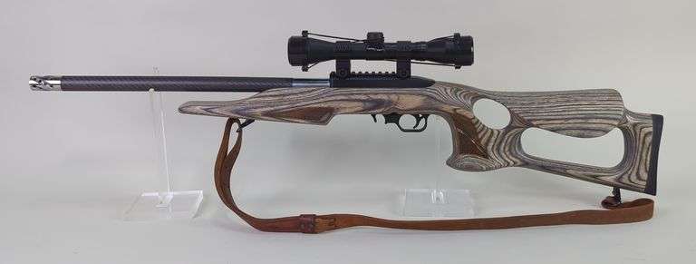 Thompson Center/ Smith & Wesson Performance Center T/C R22 .22 LR Rifle SN# JLS0608, Centerpoint Scope, Leather Sling image