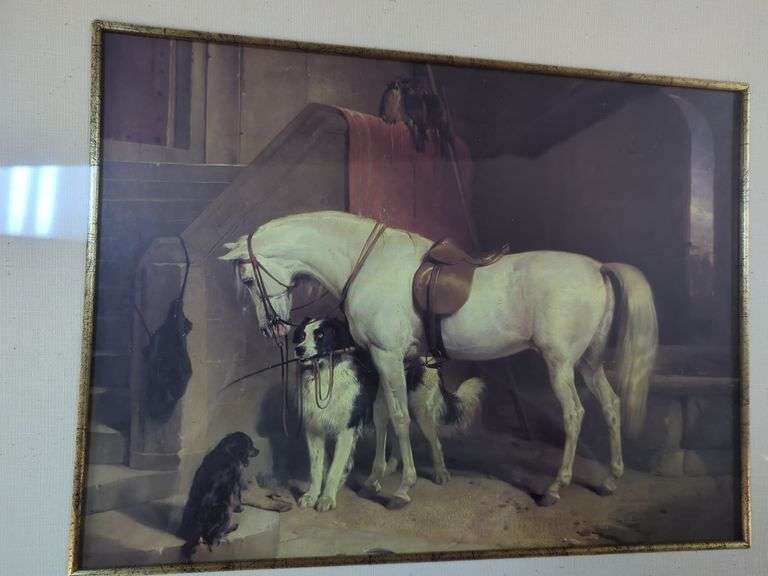 Framed Print of Sir Edwin Landseer's "Prince George's Favorites"