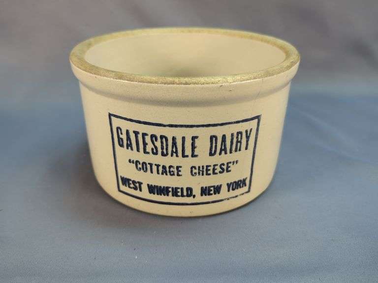 Gatesdale Dairy Cottage Cheese Stoneware Crock