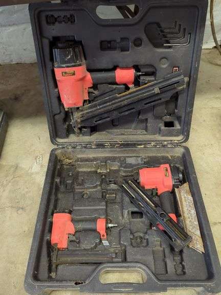 Campbell Hausfeld IronForce Pneumatic Nail Guns in Case