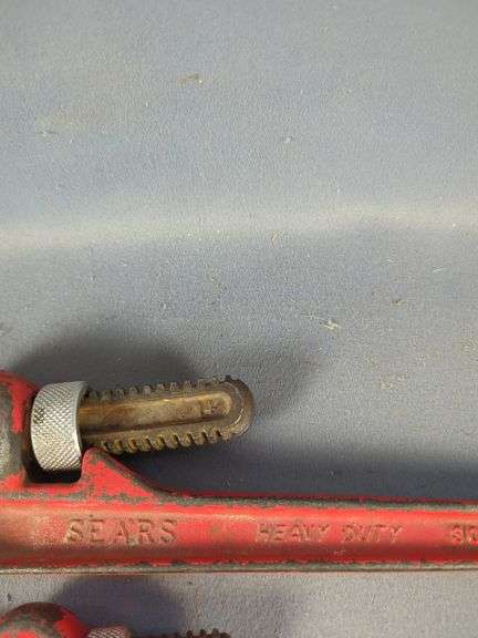 Assorted Pipe Wrenches: Sears Heavy Duty, Rigid USA