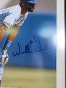 Framed Willie Wilson And Frank White Autographed Photos - Kansas City Royals