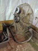 Assorted Tools, Metal Boxes, And Fan