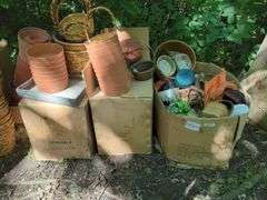 Various Flower Pots and Decorative Baskets