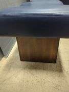 Grandin Road Blue Upholstered Furniture Set Includes, Bench, Ottoman, and Two Chairs