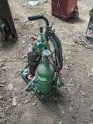 Portable Welding Cart with Tanks and Torch