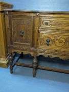 Ornate Carved Wood Buffet Server