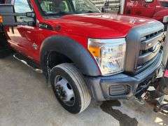 2015 Ford F 550 Heavy Duty 4x4 Truck With Snow Plow and Monroe Spreader, Odometer Reads 75,797 Miles, VIN# 1FD0X5HT7FEB32574, Engine Oil Leak, Kansas Title, See Details For Video, See Details For Video