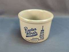 Rueter Worth Dairy Co. Crock Butter Jar