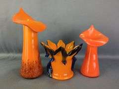 Art Glass Vases, Qty 3