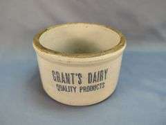 Grant's Dairy Stoneware Crock