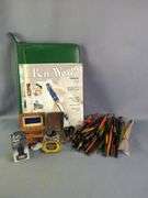 Fountain Pen Collection, Tejada Leather Pen Binder, Pen World Magazines, Qty 3, T-100 Drafting Film Ink, Pen Nibs, And More