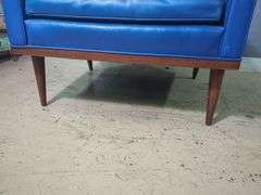 Mid-Century Modern Style Blue Lounge Chair