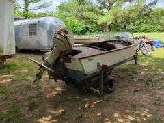 Penn Yan Classic 1993 Boat With Johnson Motor, Including Trailer, Unknown Working Order, No Title, THURSDAY Pick Up