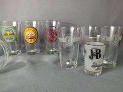 Beer Glasses, Mugs, And Shot Glass Assortment, Qty 18