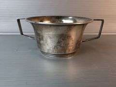 Hallmarked English Sterling Silver Collection Including Sugar Bowl And Creamer, And 925 Stamped Saucer
