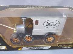 Motor Max Platinum 1925 Ford Model T Paddy Wagon Diecast and an ERTL 1918 Ford Model T Van Replica