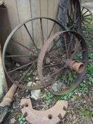 Metal Wagon Wheels, Qty 2, 36" and 32"