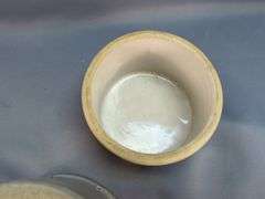 Peerless Creamery Butter Crock with Lid and Leitch & Crawford Butter Crock