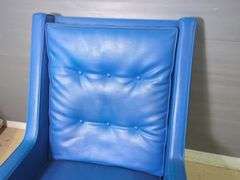 Mid-Century Modern Style Blue Lounge Chair