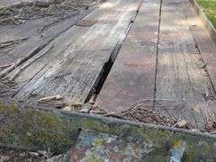 Tri-Axle Flatbed Trailer with Loading Ramps, No Title, THURSDAY Pick Up