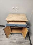 Rolling Island Cabinet, 28" W X 19" D X 36" H