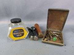 Fountain Pen Collection, Tejada Leather Pen Binder, Pen World Magazines, Qty 3, T-100 Drafting Film Ink, Pen Nibs, And More