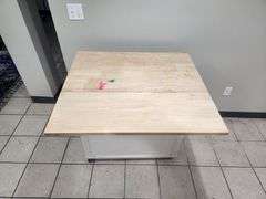 Rolling Kitchen Island With Leaf Extension, Missing One Wheel 3' X 20" X 36", Leaf Adds 12"