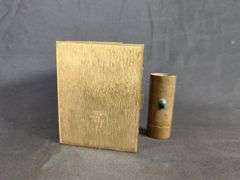 Brass Cigarette Case And Lighter Cover