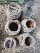 Metal Milk Cans, Various Sizes and Barrel Basket, THURSDAY Pick Up