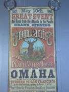 1869 Union Pacific Railroad Grand Opening Advertising Poster Reproduction