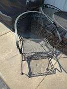 Wrought Iron Outdoor Patio Table and Chairs Set