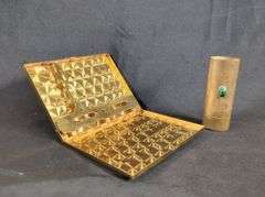 Brass Cigarette Case And Lighter Cover