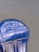 Czech Legged Art Glass Vases, Qty 3