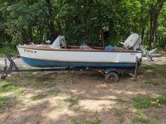 Penn Yan Classic 1993 Boat With Johnson Motor, Including Trailer, Unknown Working Order, No Title, THURSDAY Pick Up