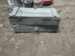 Rustic Wood Storage Box with Rope Handles