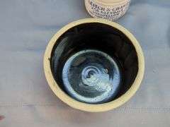 Peerless Creamery Butter Crock with Lid and Leitch & Crawford Butter Crock