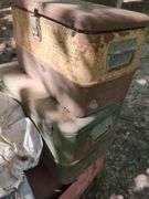 Metal Toolboxes, Halogen Headlights, Chevy Hubcap, and Tanks, Contents Of Pallet, THURSDAY Pick Up