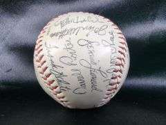 Stamped Multiple Signatures Baseball