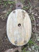 Rustic Wooden Pulley with Hook