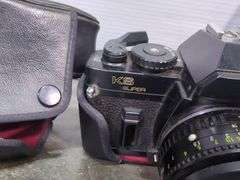 Camera Equipment Including VHS Movie Camera, Super 8, Minolta, Velbon Tripod, And Lighting