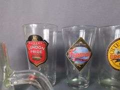 Beer Glasses, Mugs, And Shot Glass Assortment, Qty 18