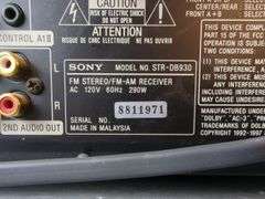 Panasonic Blu-Ray Disc Player, Philips Blu-Ray Disc Player, And Sony Digital Audio/Video Control Center