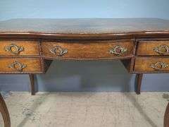 Ornate Wood Desk with Drawers