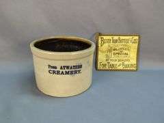 Atwater's Creamery Crock & Moxley's Oleomargarine Pot Holder