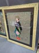 Framed Japanese Geisha Prints, Qty 2, 22" x 19"
