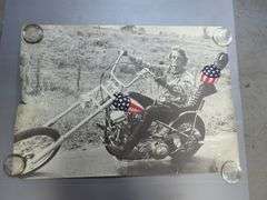 Easy Rider Motorcycle Poster With Peter Fonda